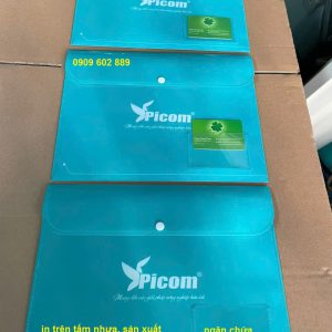 in offset UV, sản xuát BÌA LÁ NHỰA có túi name card, tại TPHCM
