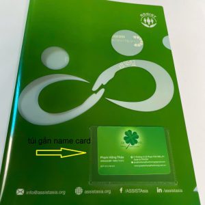 in offset UV, sản xuát BÌA LÁ NHỰA có túi name card, tại TPHCM